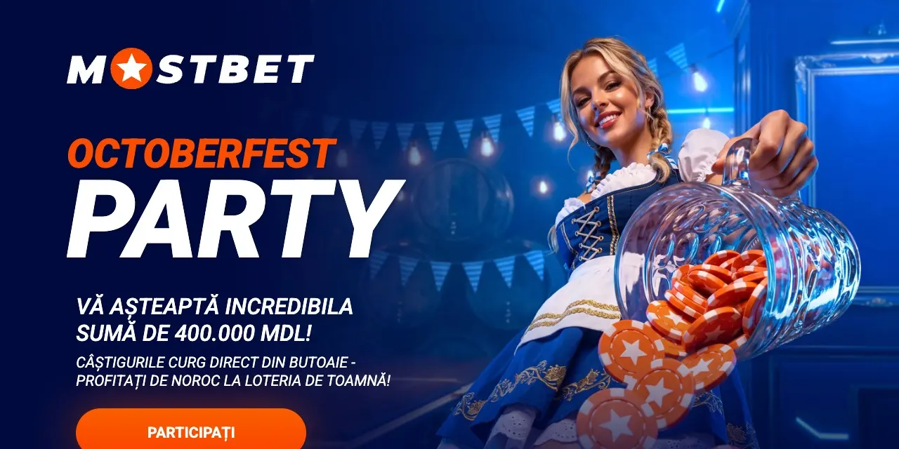 Octoberfest Party: fond de 400 000 MDL la Mostbet