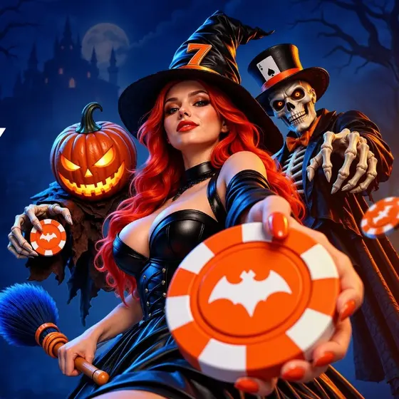 Halloween Monster Party la Mostbet: vrăjitoare cu jeton portocaliu